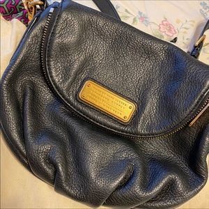 Marc Jacobs black and gold crossbody purse